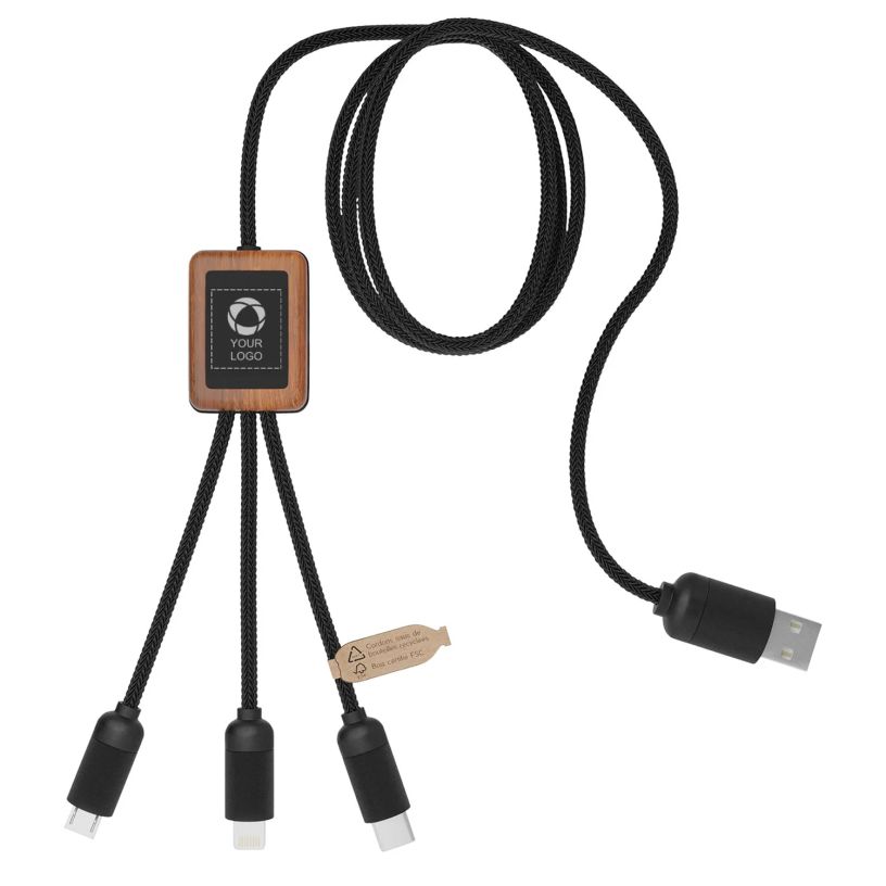SCX Design® 3-in-1 Bamboo Cable