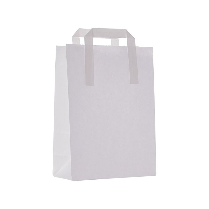 Paper Carrier Bags – 220 x 105 x 300 mm – White – 300 pcs.