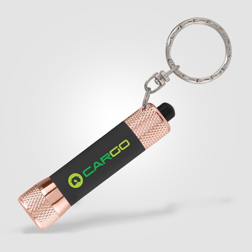 Full-Colour Soft-Touch LED Torch with Keyring