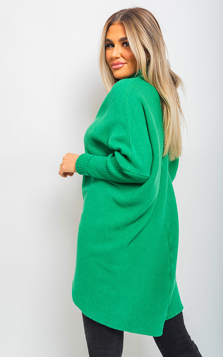 Turtle Neck Longline Knitted Jumper - Interactive Group