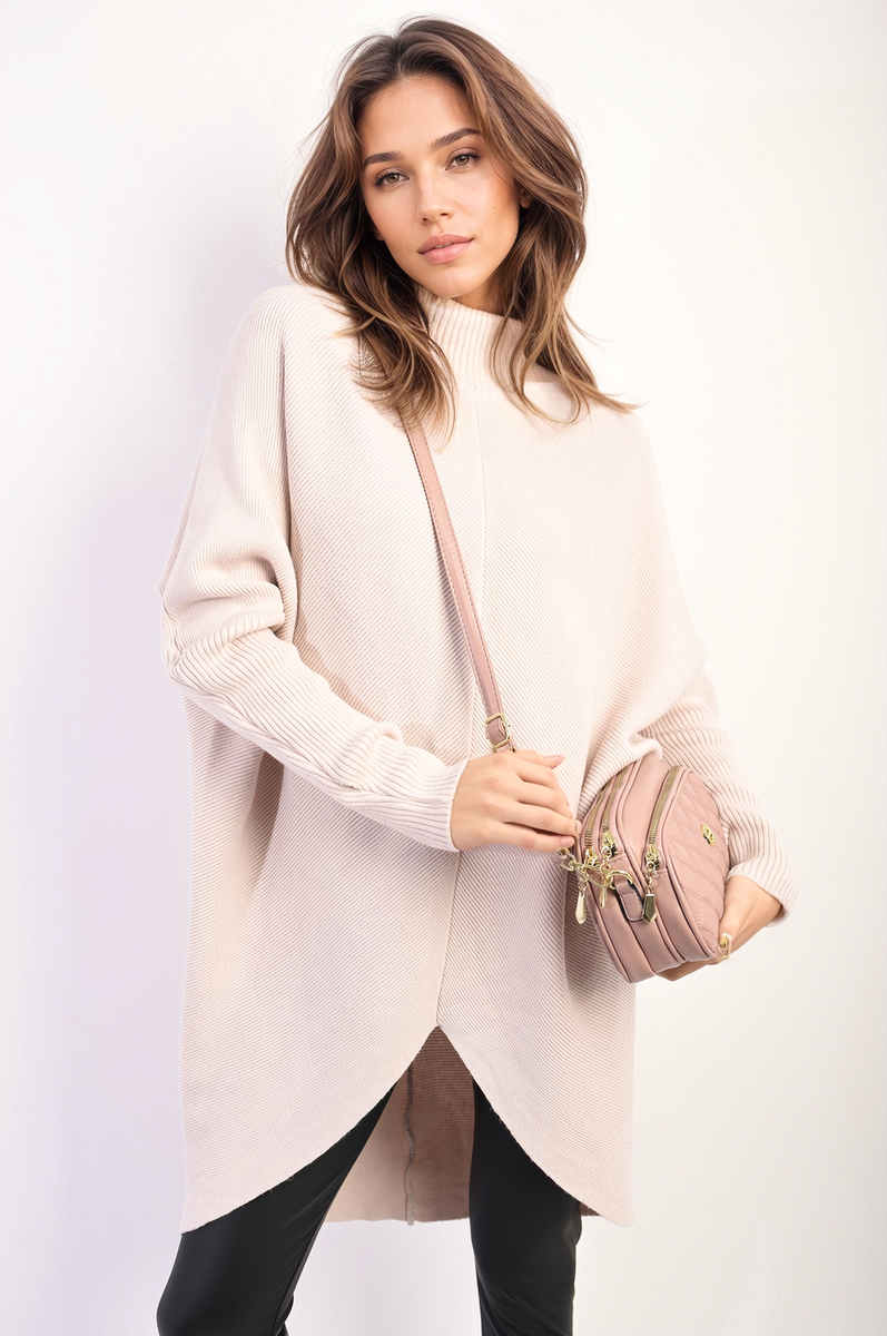 Turtle Neck Longline Knitted Jumper - Interactive Group