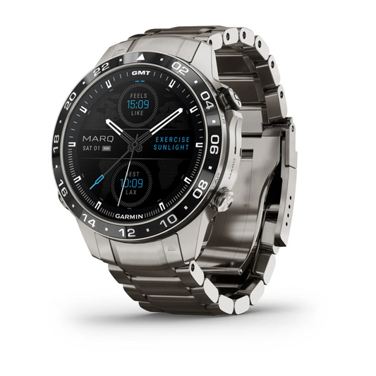 Garmin MARQ Aviator (Gen 2) – 46 mm Grade‑5 Titanium, AMOLED Touch, Pilot’s Tool Watch