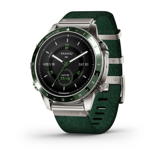 Garmin MARQ Golfer (Gen 2) – 46 mm Titanium, AMOLED Touchscreen, Luxury Golf Watch