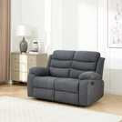 Furniture Online Boston Manual Recliner 2 Seater Linen Sofa – Grey