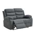 Furniture Online Boston Manual Recliner 2 Seater Linen Sofa – Grey