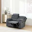 Furniture Online Boston Manual Recliner 2 Seater Linen Sofa – Grey