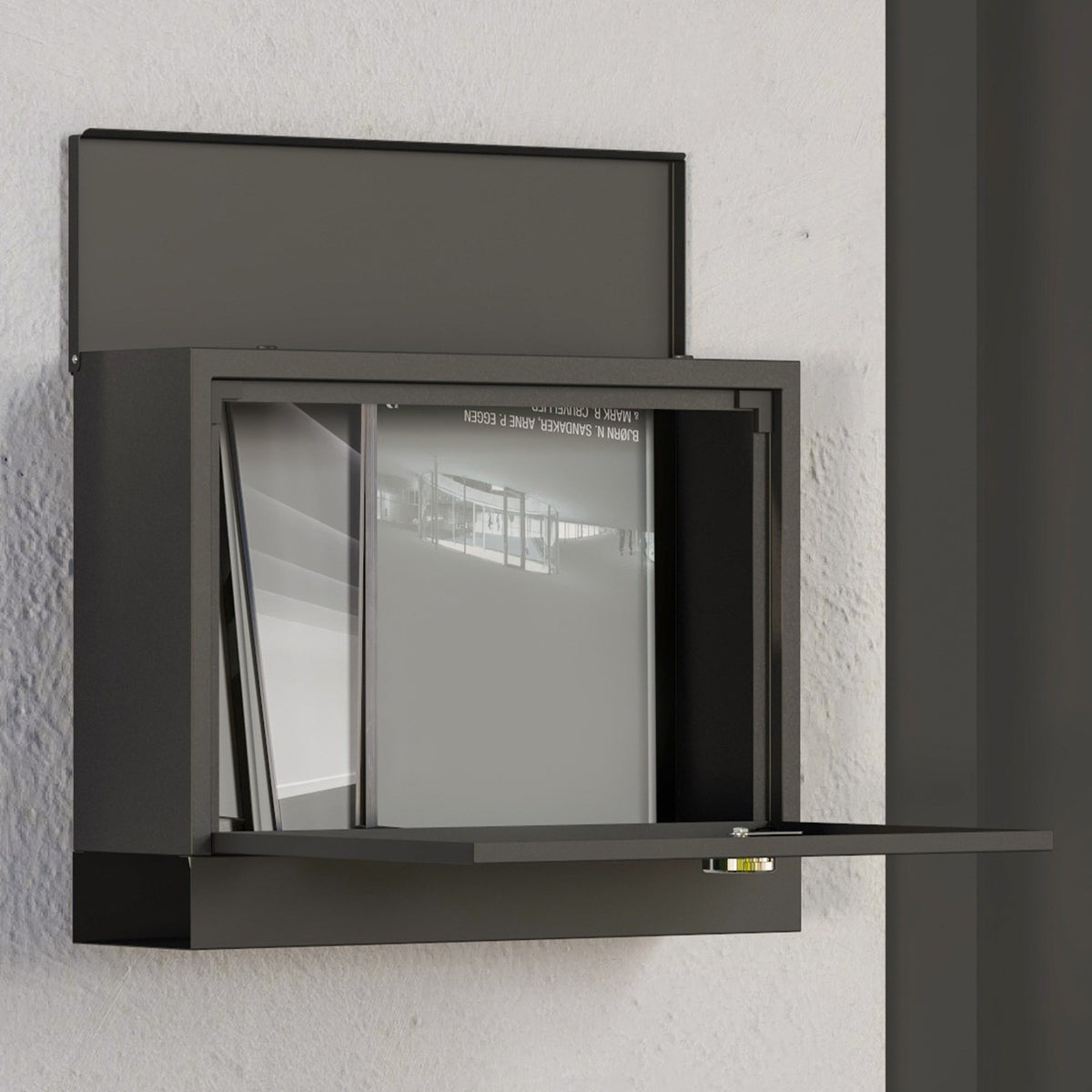 HOMCOM Weatherproof Wall Mounted Letter Box – Black