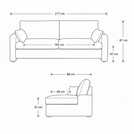 Artemis Home Shorewood 3 Seat Fabric Sofa - Beige