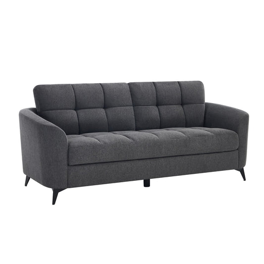 Furniture Online Solna Scandi 3 Seater Linen Sofa – Charcoal