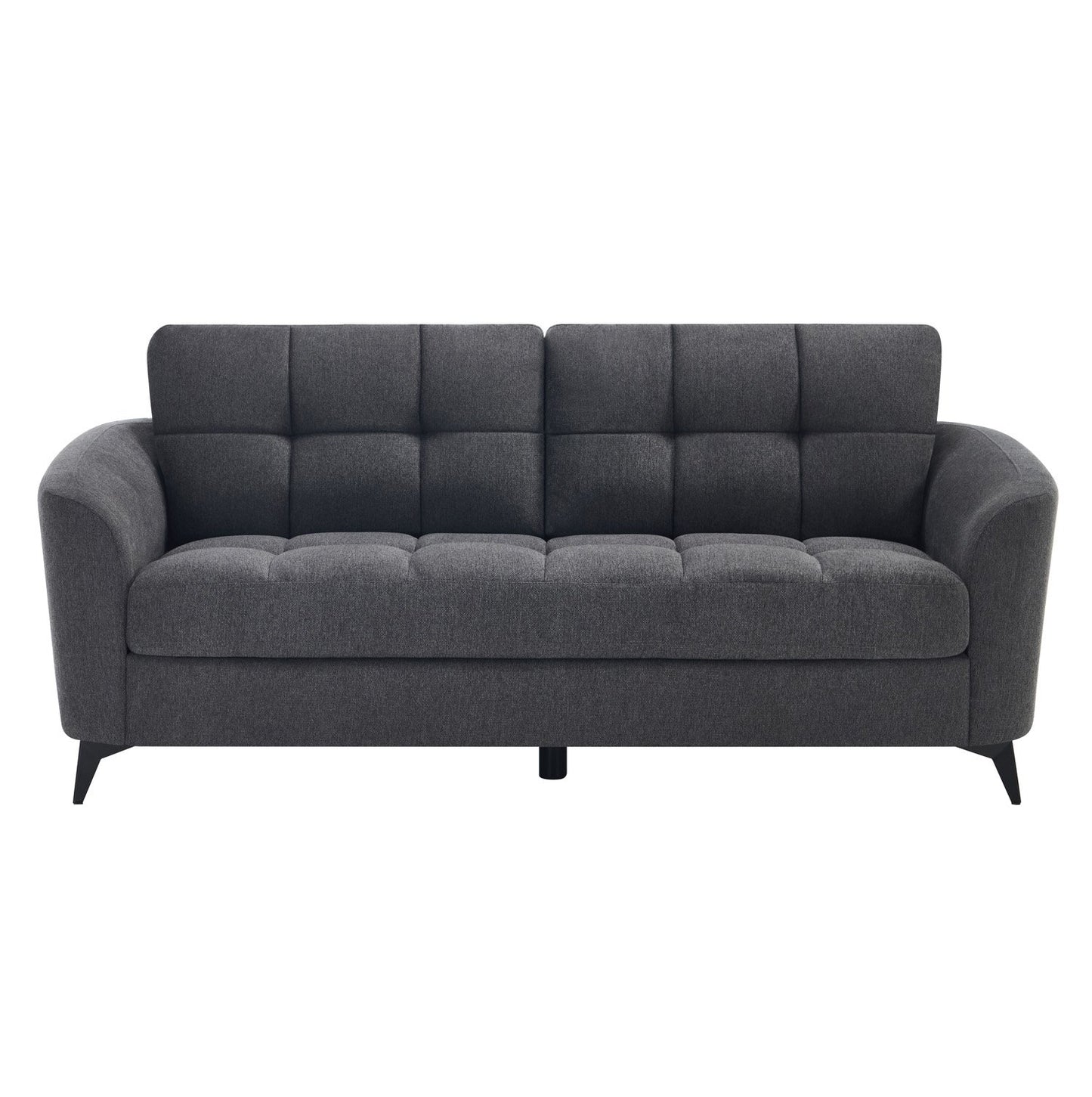 Furniture Online Solna Scandi 3 Seater Linen Sofa – Charcoal