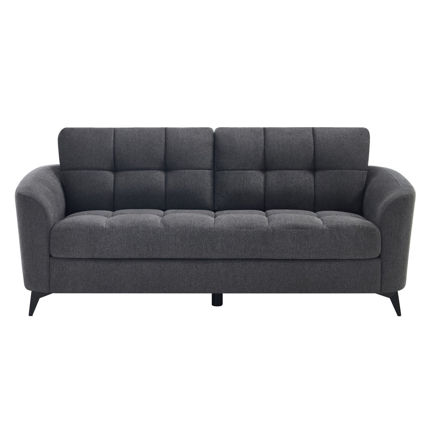 Furniture Online Solna Scandi 3 Seater Linen Sofa – Charcoal