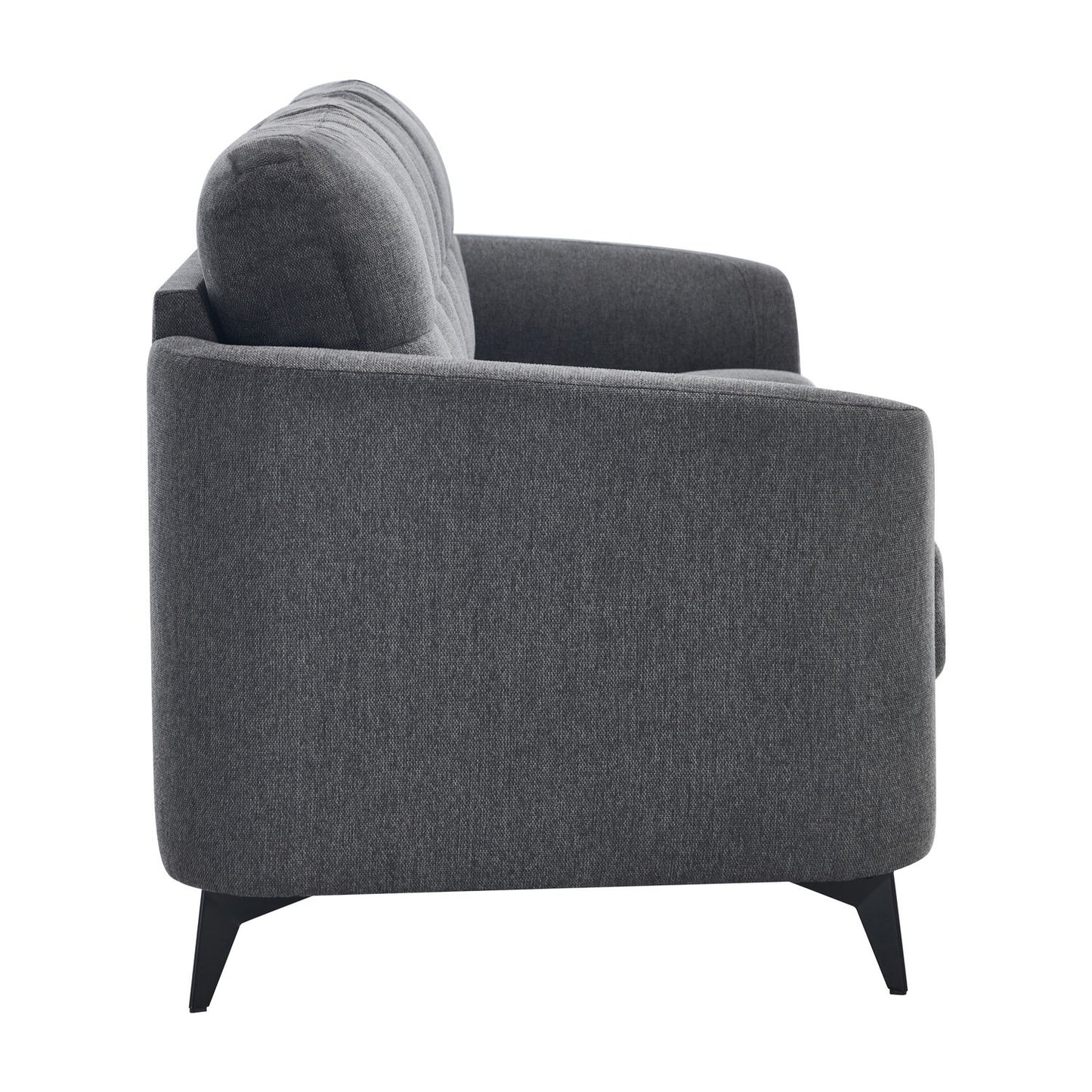 Furniture Online Solna Scandi 3 Seater Linen Sofa – Charcoal