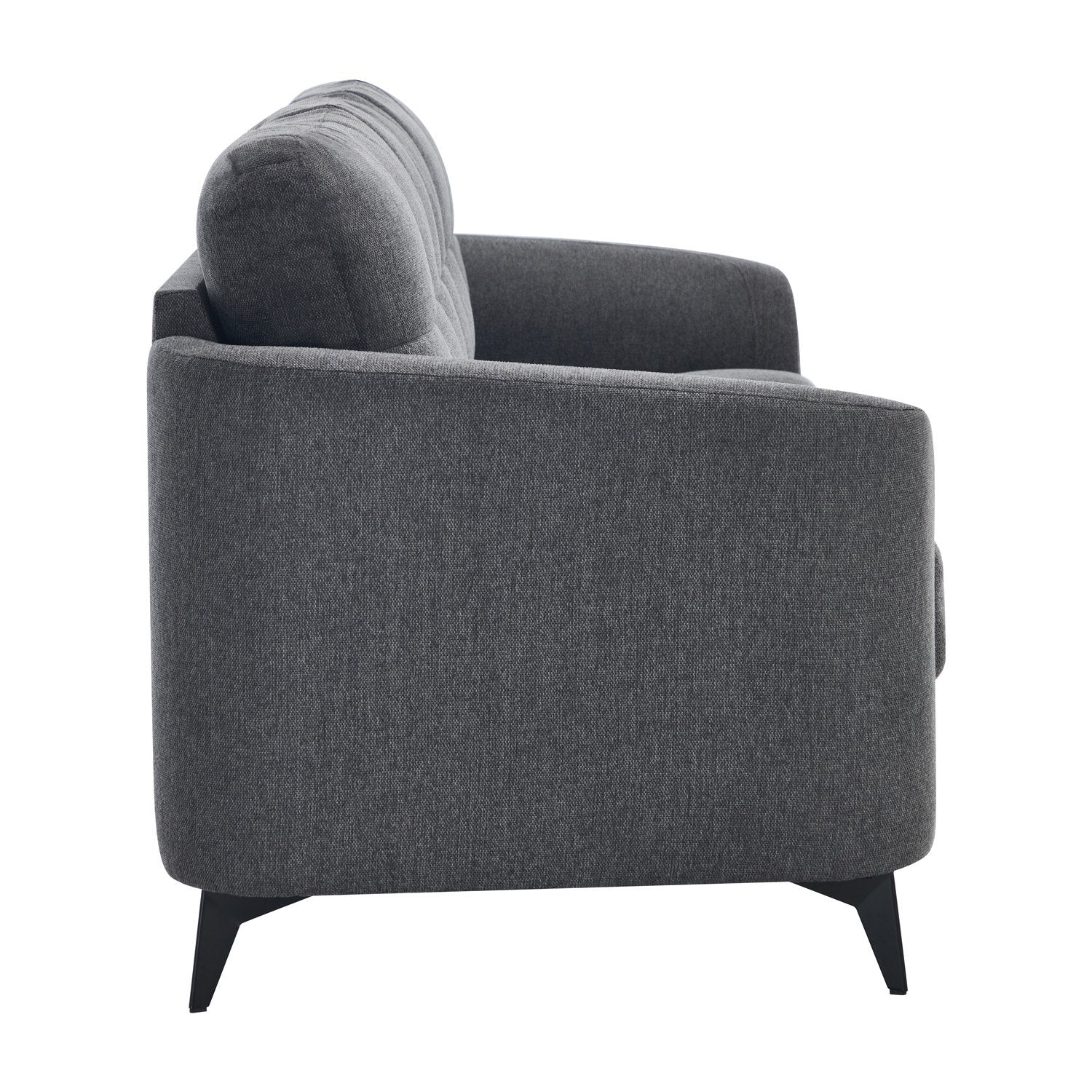 Furniture Online Solna Scandi 3 Seater Linen Sofa – Charcoal