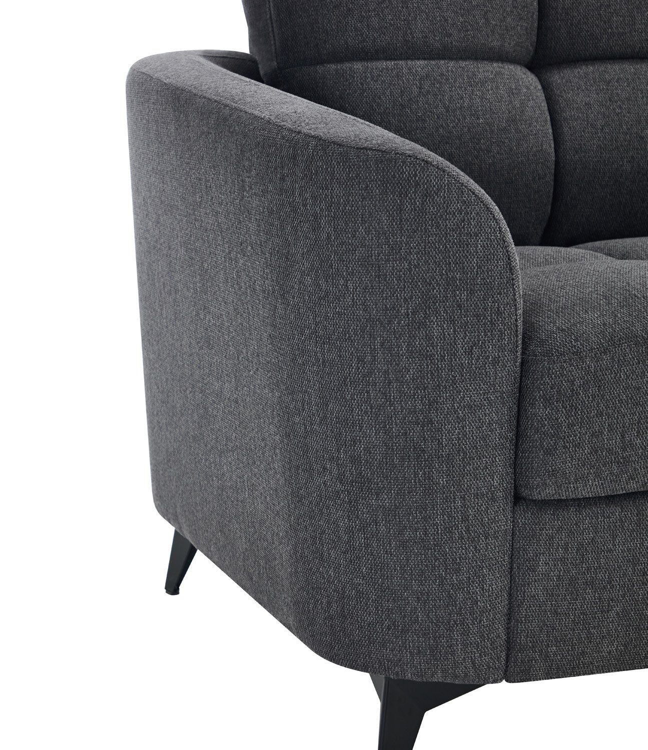 Furniture Online Solna Scandi 3 Seater Linen Sofa – Charcoal