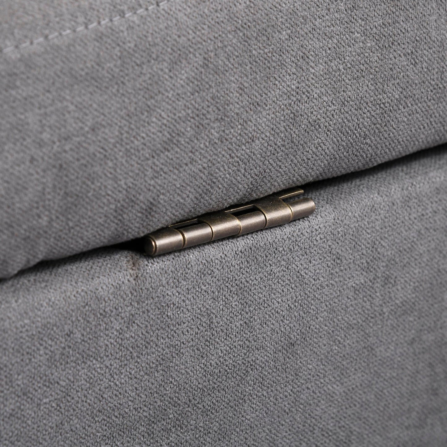 HOMCOM 2 Seater Fabric Sofa with Hidden Under Seat Storage - Grey
