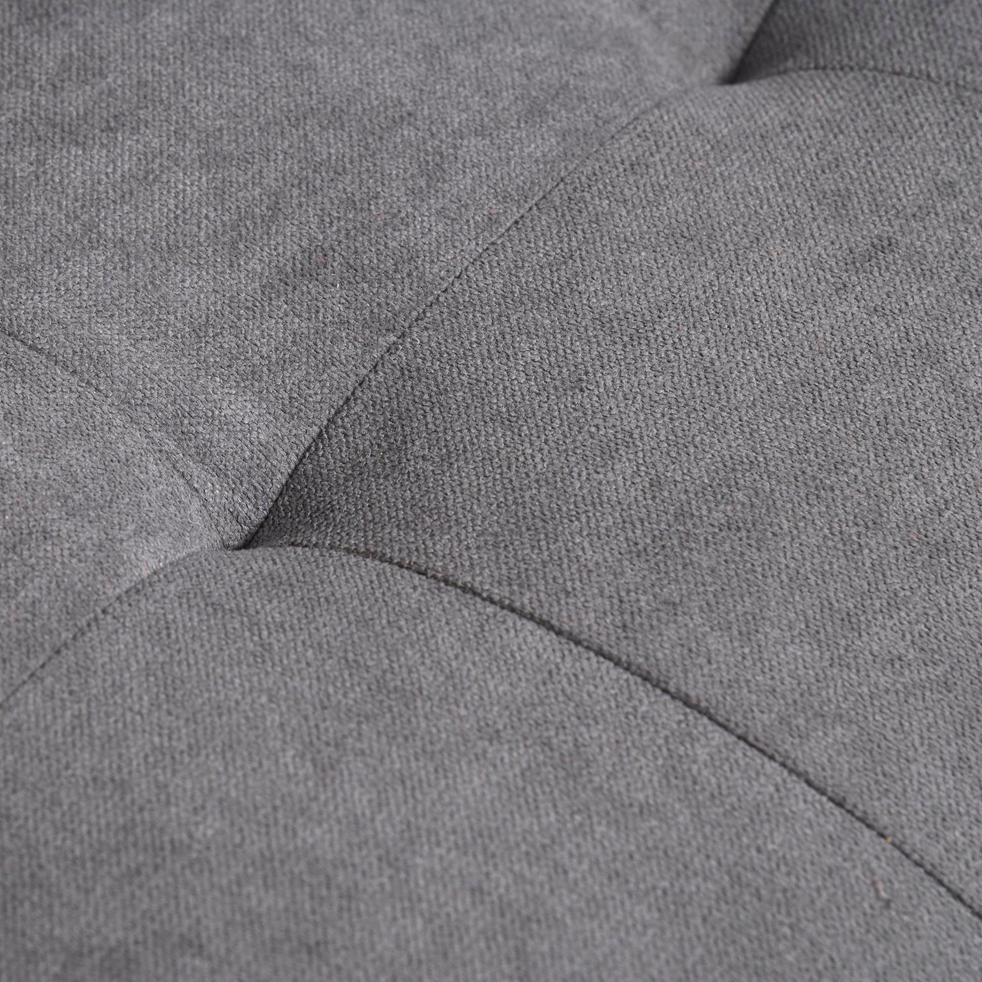 HOMCOM 2 Seater Fabric Sofa with Hidden Under Seat Storage - Grey
