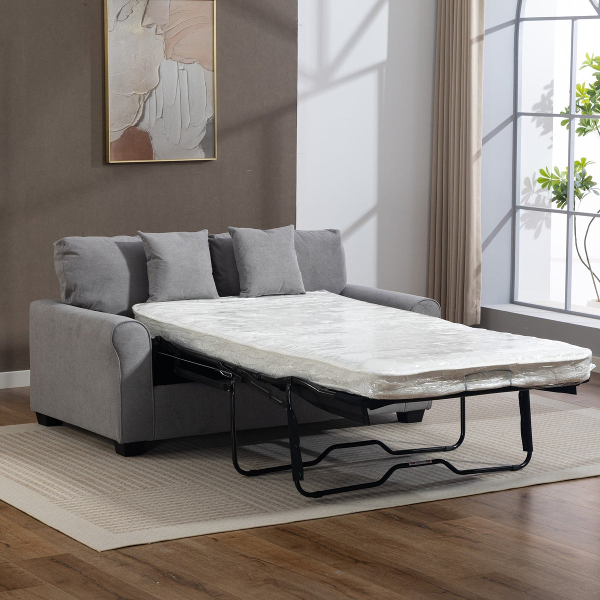 Artemis Home Lewiston Fabric Pull Out Sofabed - Grey