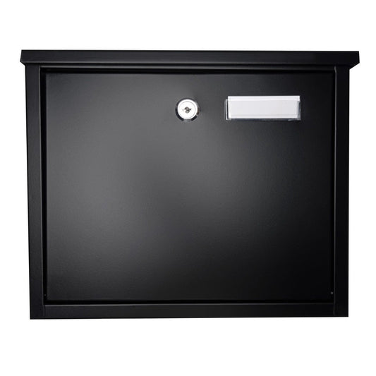 Furnished Top Loading Outdoor Post Box - Black