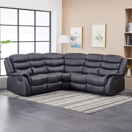 Artemis Home Astoria Reclining Corner Sofa - Black