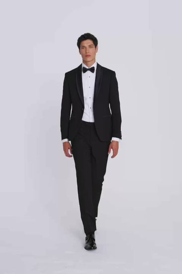 Slim Fit Black Shawl Lapel Tuxedo