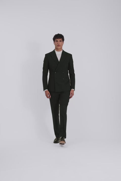 Slim Fit Dark Green Suit