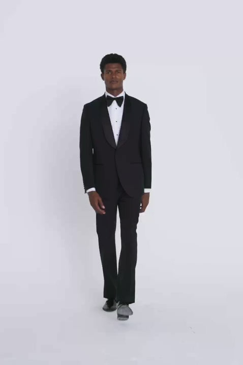 Regular Fit Black Shawl Lapel Tuxedo Jacket