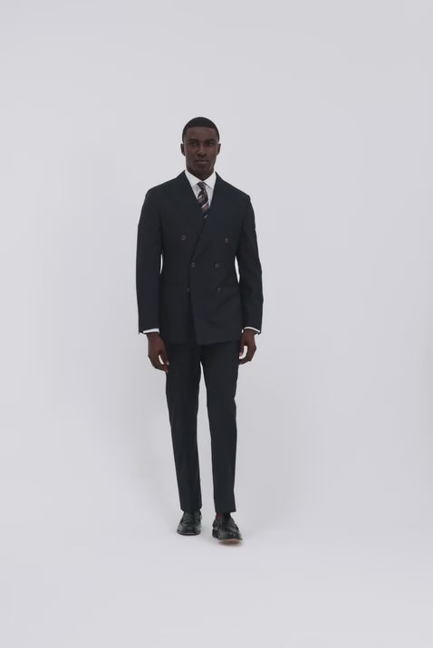 Italian Tailored Fit Navy Twill Suit