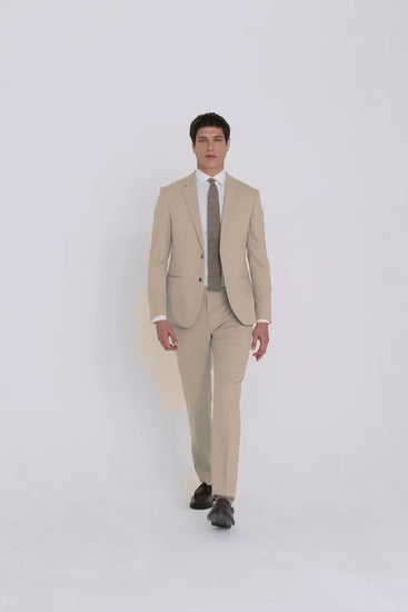 Slim Fit Taupe Suit