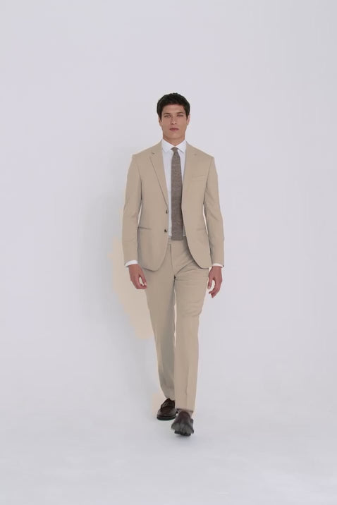 Slim Fit Taupe Suit