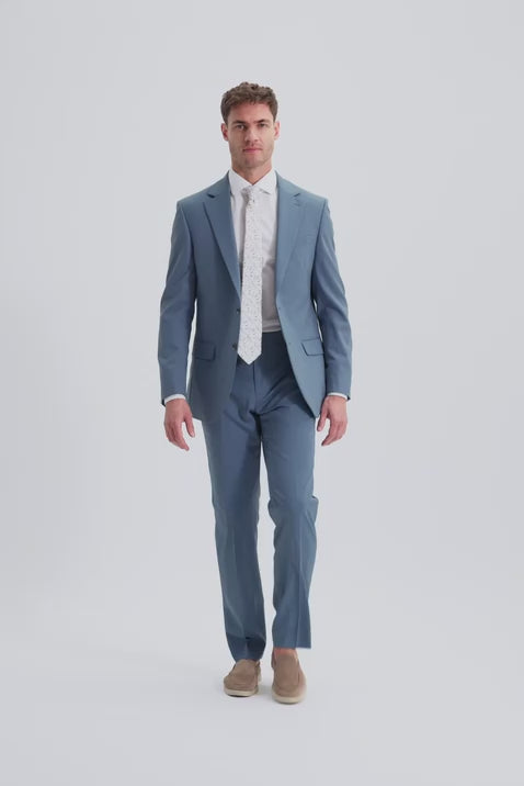 Tailored Fit Blue Suit