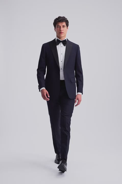 Tailored Fit Midnight Blue Tuxedo Jacket