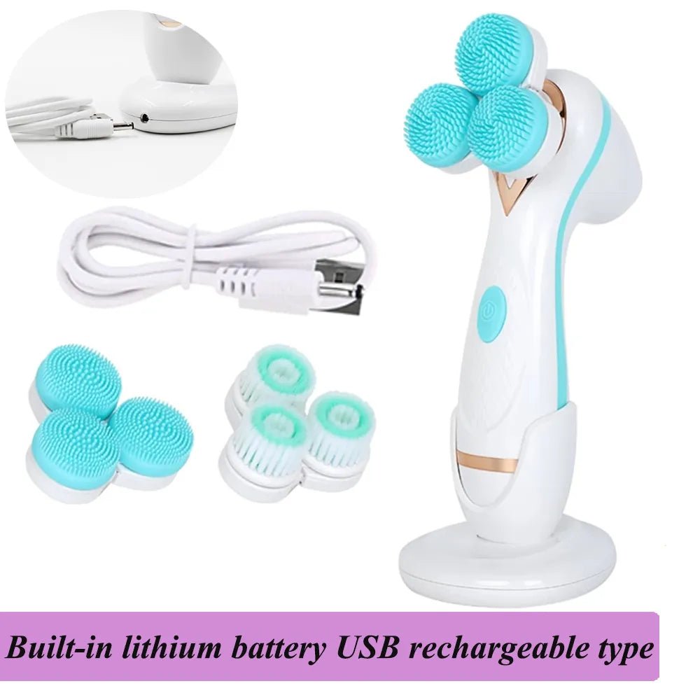 Facial Cleansing Brush Sonic Nu Face Spin Brush Set - Interactive Group