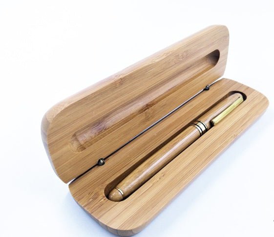 Customer Gift Branded Neutral Bamboo Pen - Interactive Group
