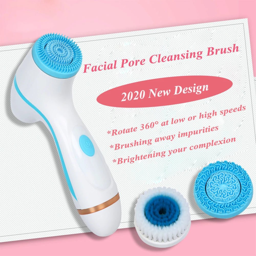 Facial Cleansing Brush Sonic Nu Face Spin Brush Set - Interactive Group