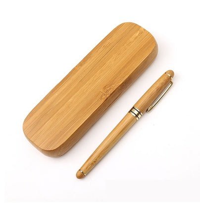Customer Gift Branded Neutral Bamboo Pen - Interactive Group
