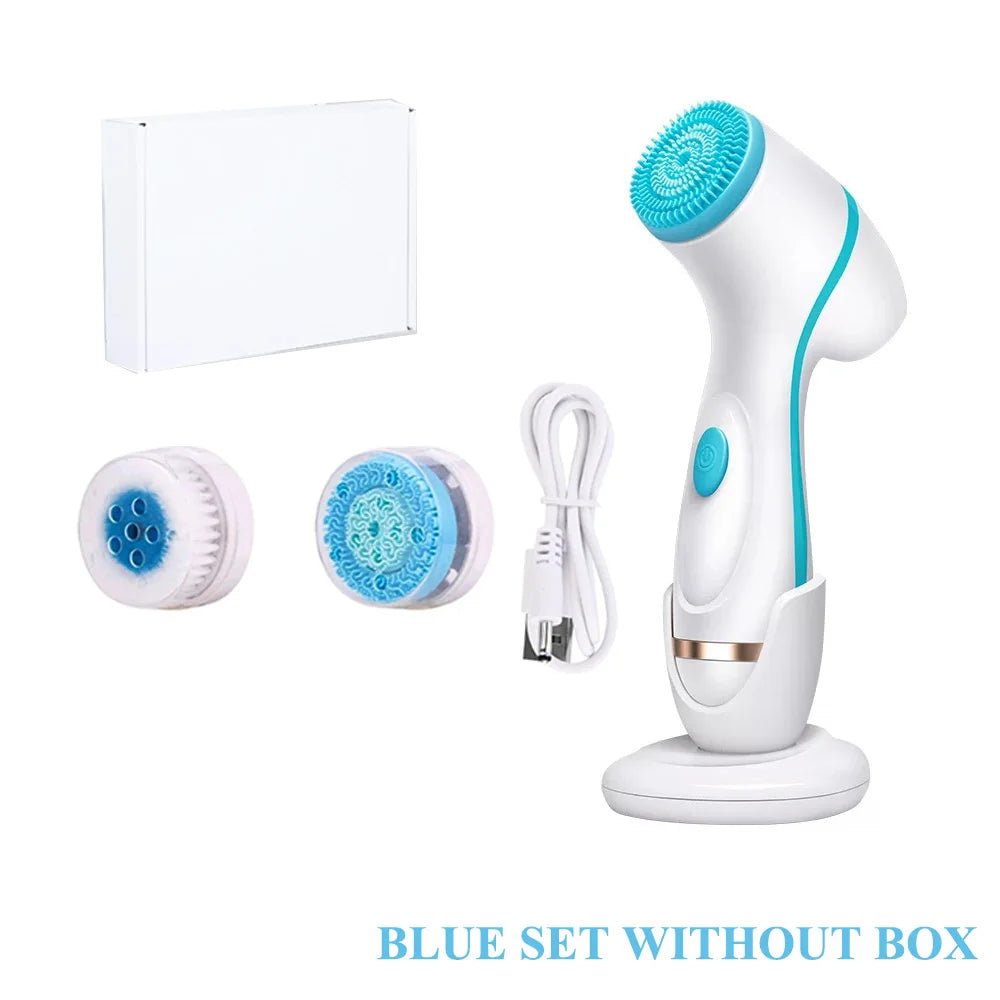 Facial Cleansing Brush Sonic Nu Face Spin Brush Set - Interactive Group