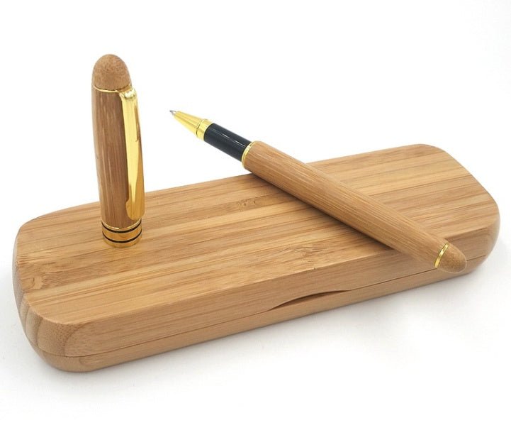 Customer Gift Branded Neutral Bamboo Pen - Interactive Group