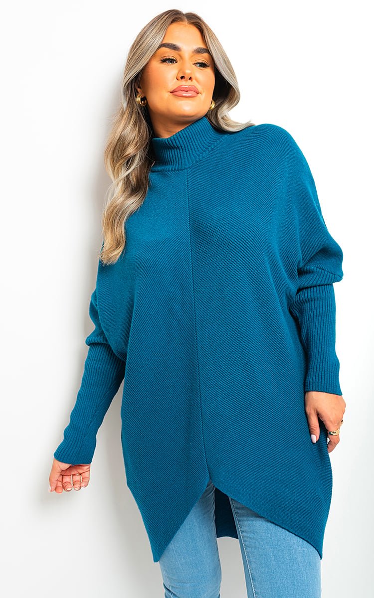 Turtle Neck Longline Knitted Jumper - Interactive Group