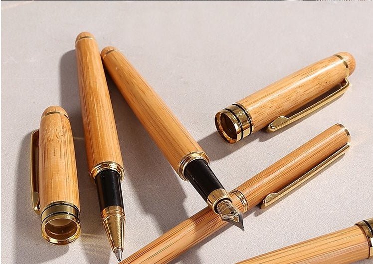 Customer Gift Branded Neutral Bamboo Pen - Interactive Group