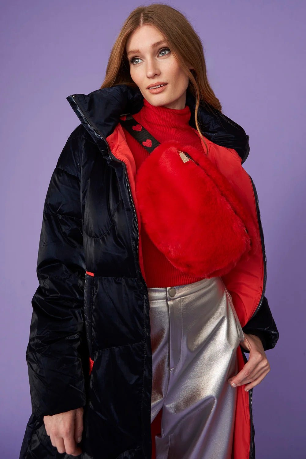 Red Faux Fur Bum Bag - Interactive Group