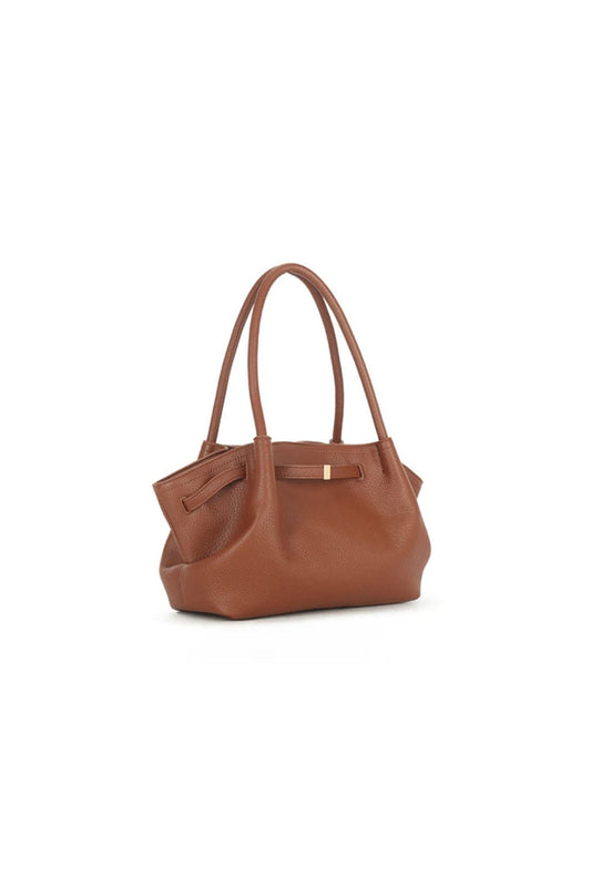 Brown Faux Leather Medium Tote Bag - Interactive Group