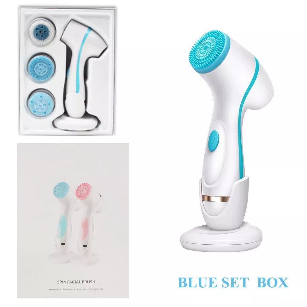 Facial Cleansing Brush Sonic Nu Face Spin Brush Set - Interactive Group