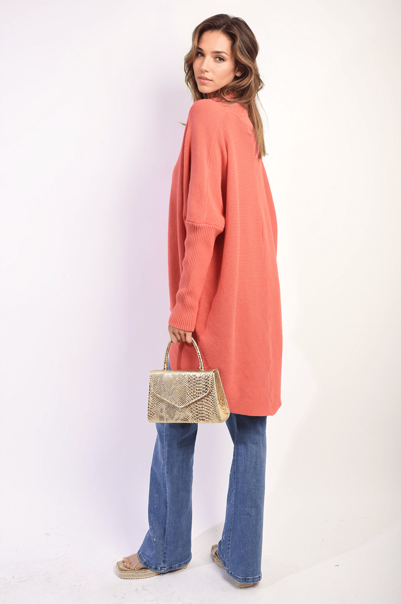 Turtle Neck Longline Knitted Jumper - Interactive Group