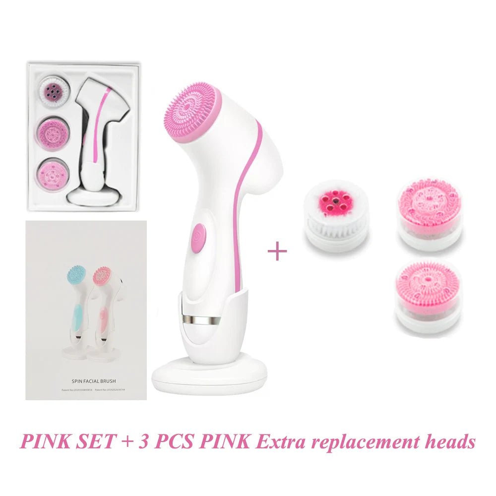 Facial Cleansing Brush Sonic Nu Face Spin Brush Set - Interactive Group
