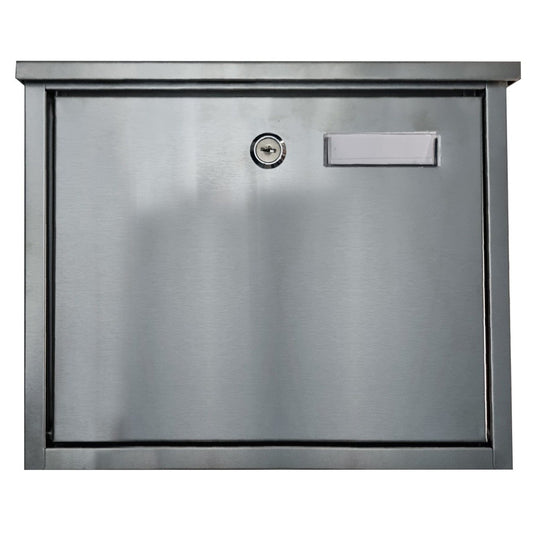 Furnished Top Loading Outdoor Post Box - Stainless Steel