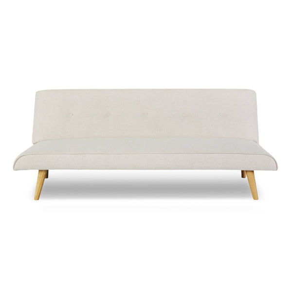 HomeGardenDirect Lucca Click Clack 3 Seater Sofa Bed - Light Grey