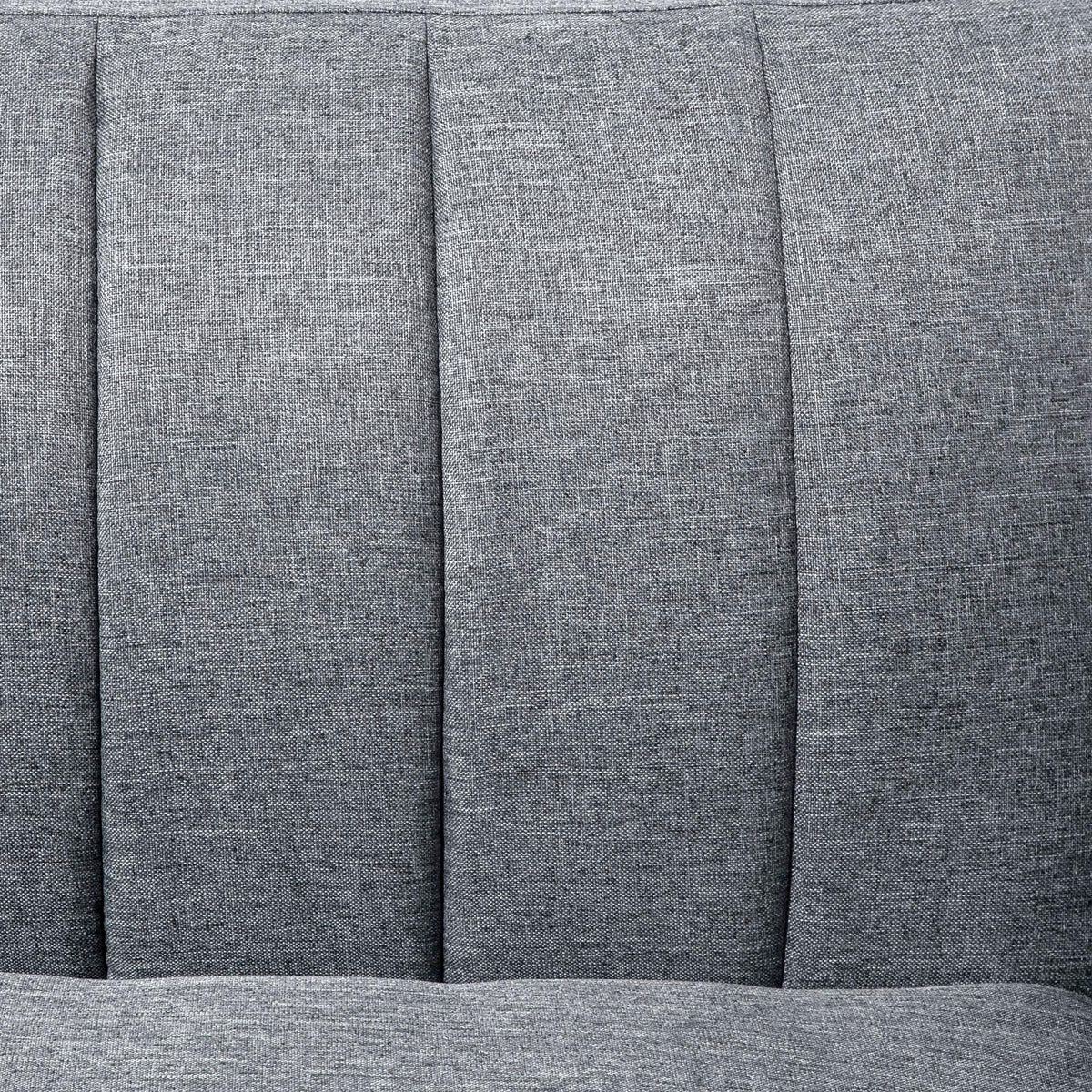 HOMCOM 3 Seater Linen Fabric Sofa Bed with Adjustable Split Backrest - Grey