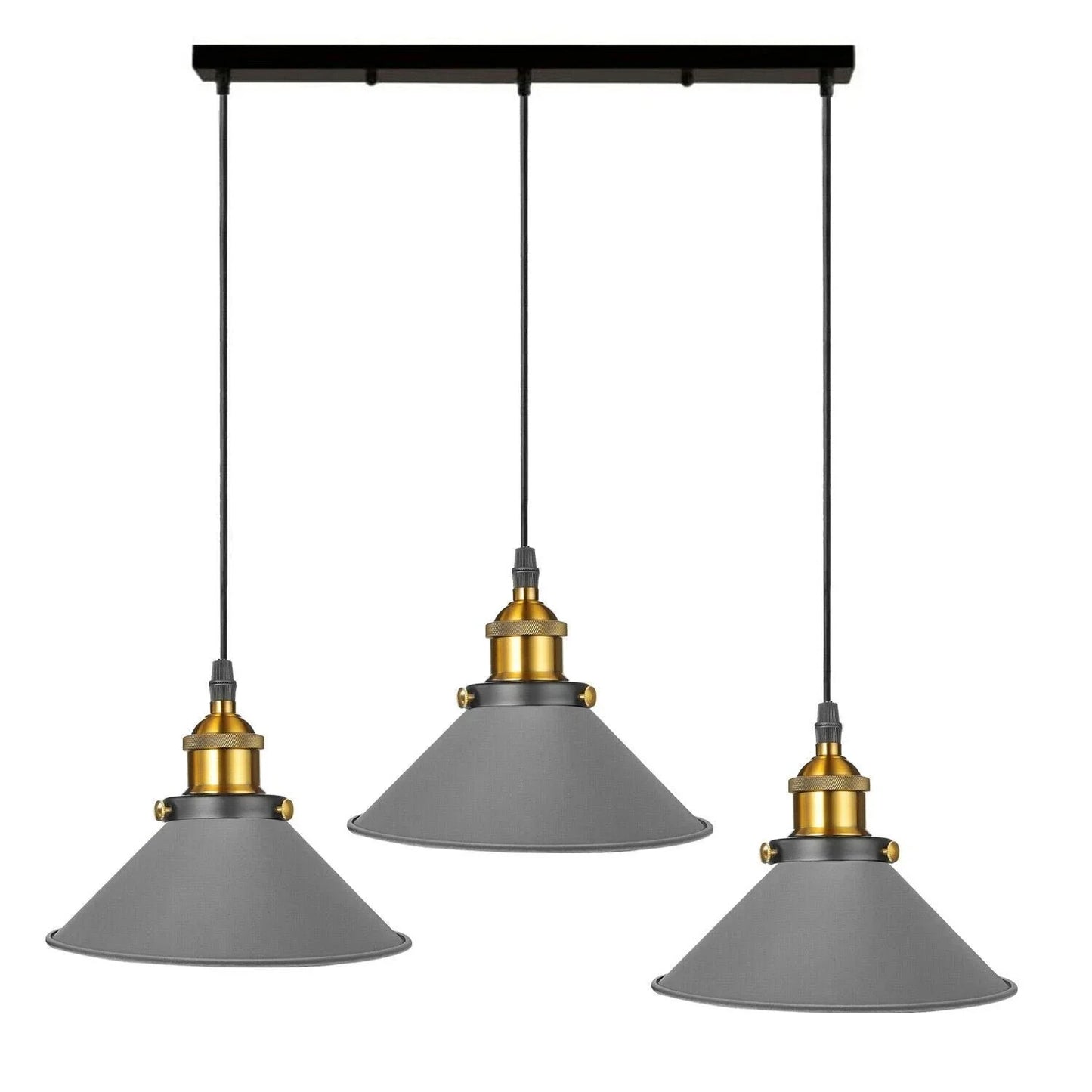 Vintage 3-Light Pendant Lamp Hanging Light Fixture ~1301 - Interactive Group