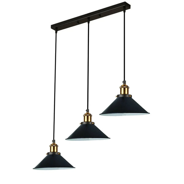 Vintage 3-Light Pendant Lamp Hanging Light Fixture ~1301 - Interactive Group