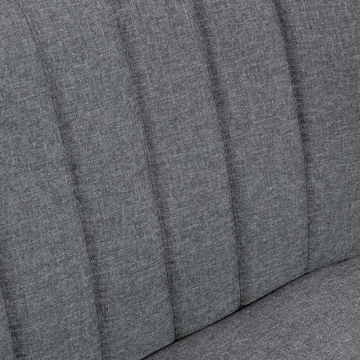 HOMCOM Linen Fabric Upholstered 2 Seater Small Sofa with Padded Seat - Grey